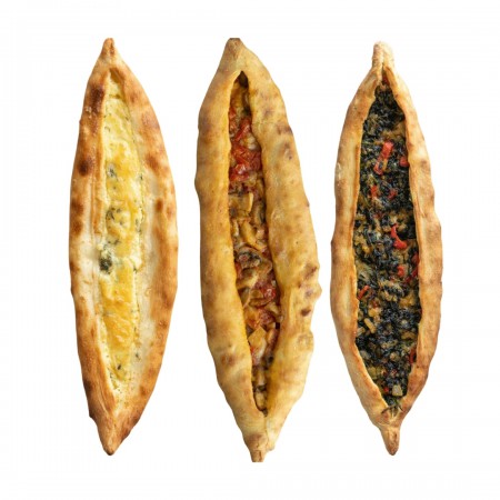 Vejeteryan Karışık Çeşit Kayık Pide 3x110GR